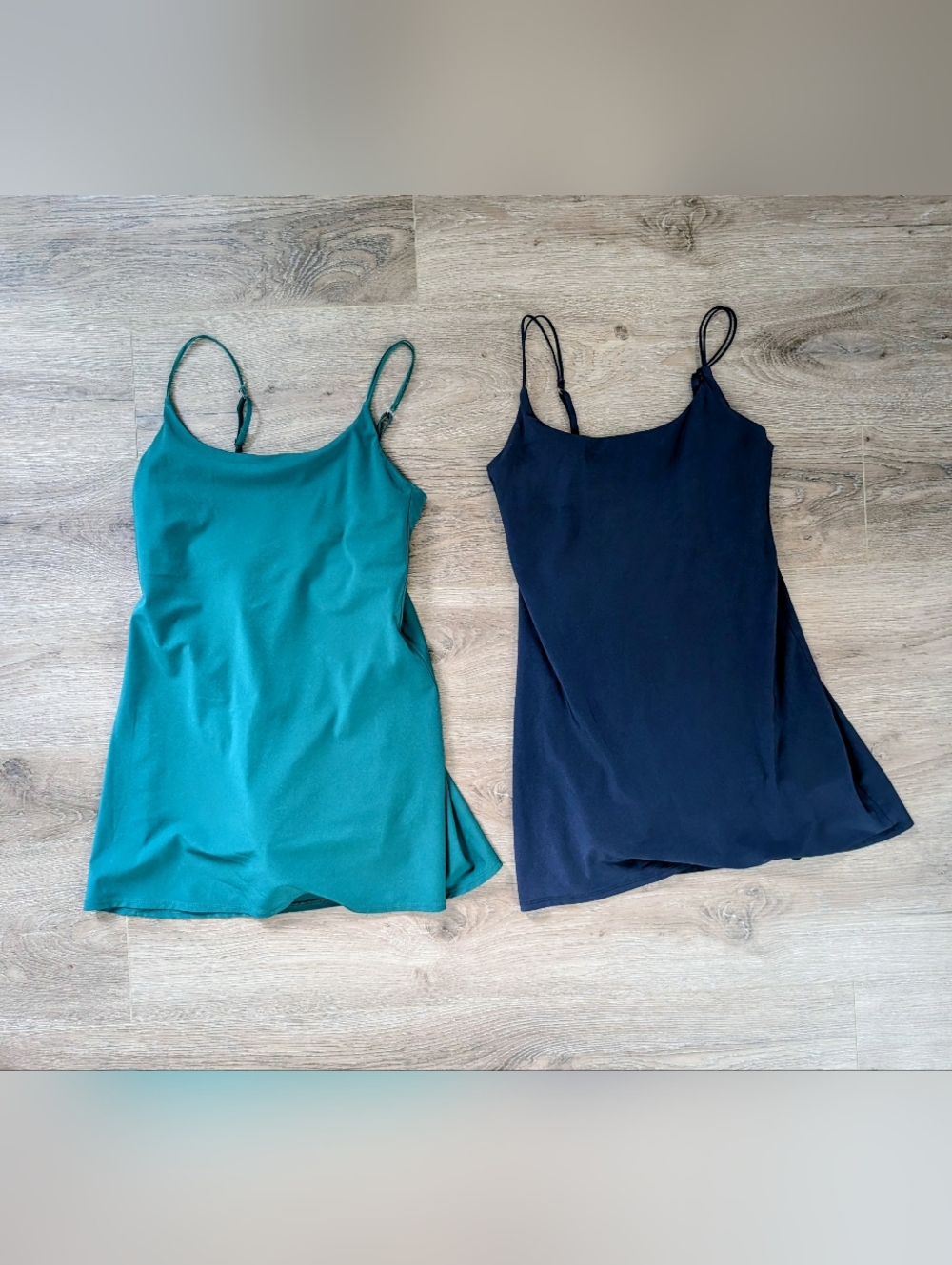 Hunter Green & Navy Abercrombie & Fitch Traveler Mini Dresses //  Size S